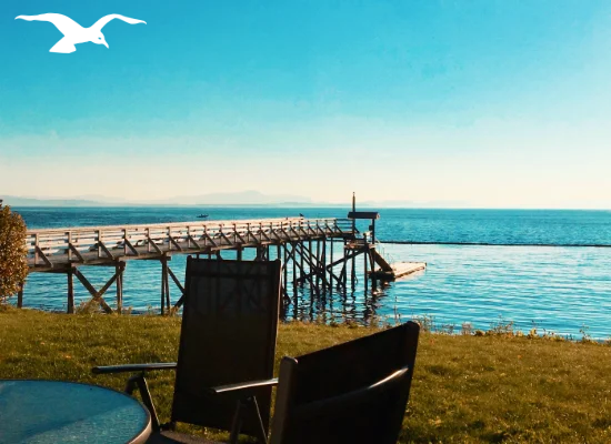 House for 7 persons fantastic balcony fjordview view at Hindrum Fjordsenter in Norway on sunny day