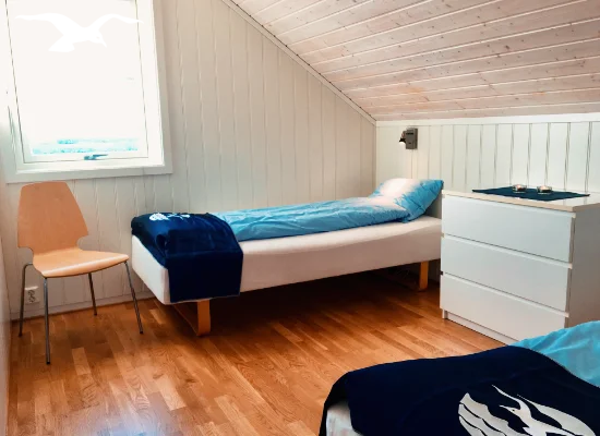 House for 10 persons second floor bedroom south 2 view at Hindrum Fjordsenter