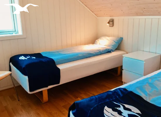 House for 10 persons second floor bedroom north 2 view at Hindrum Fjordsenter in Norway