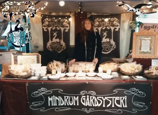 Organic cheese sale at Hindrum Fjordsenter in Norway