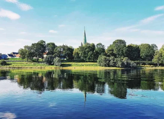 Trondheim by boat Nidaros Cathedral